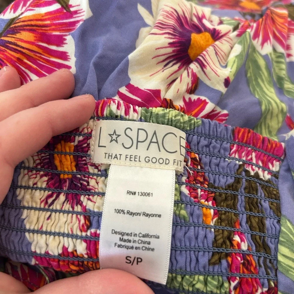 L*space riptide high low slip knot maxi dress lost in Ibiza purple floral print - Picture 5 of 13